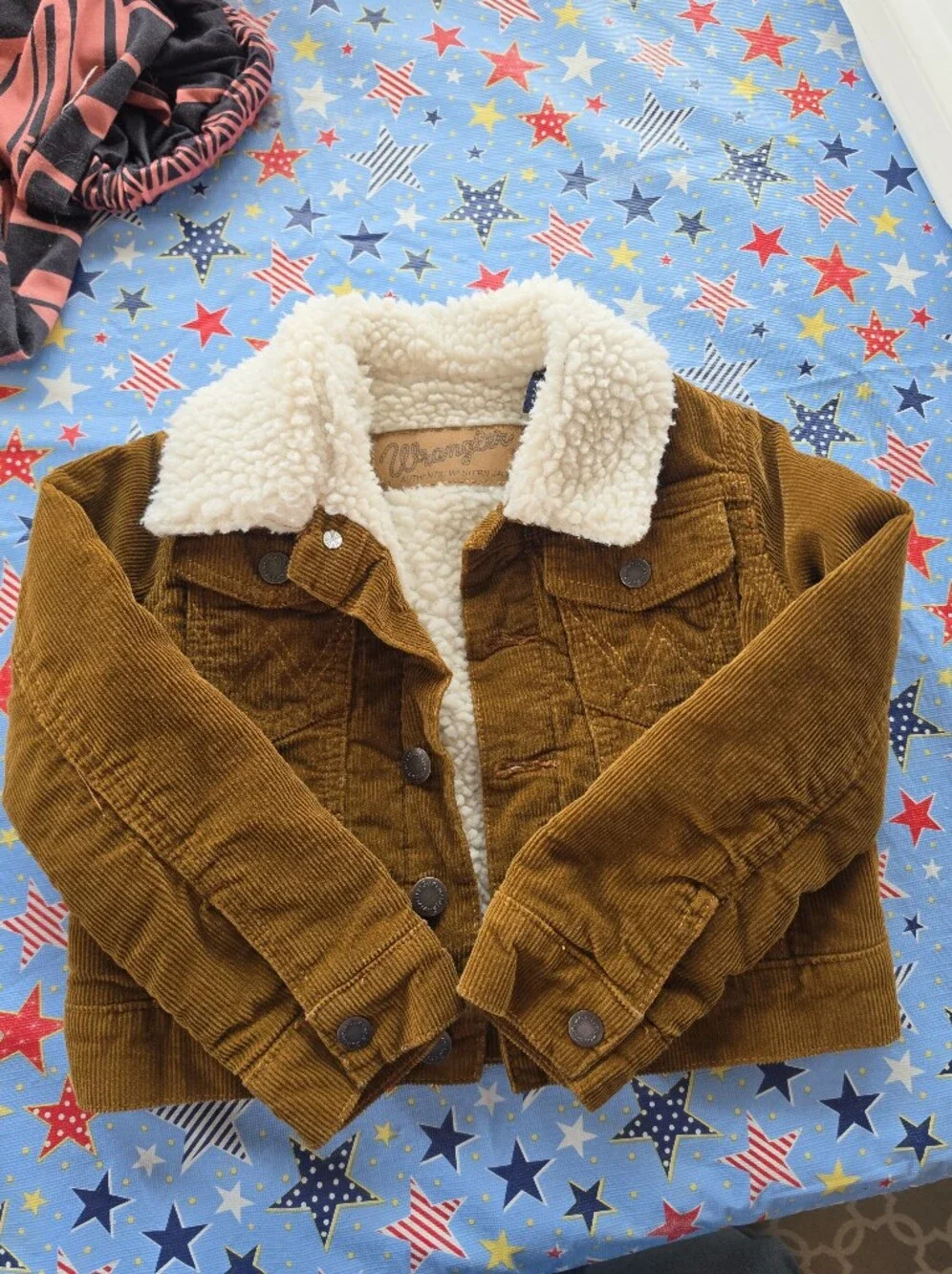 Wrangler Boys' Corduroy Sherpa Lined Button-Down Jacket